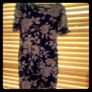 Blue and white flower dress